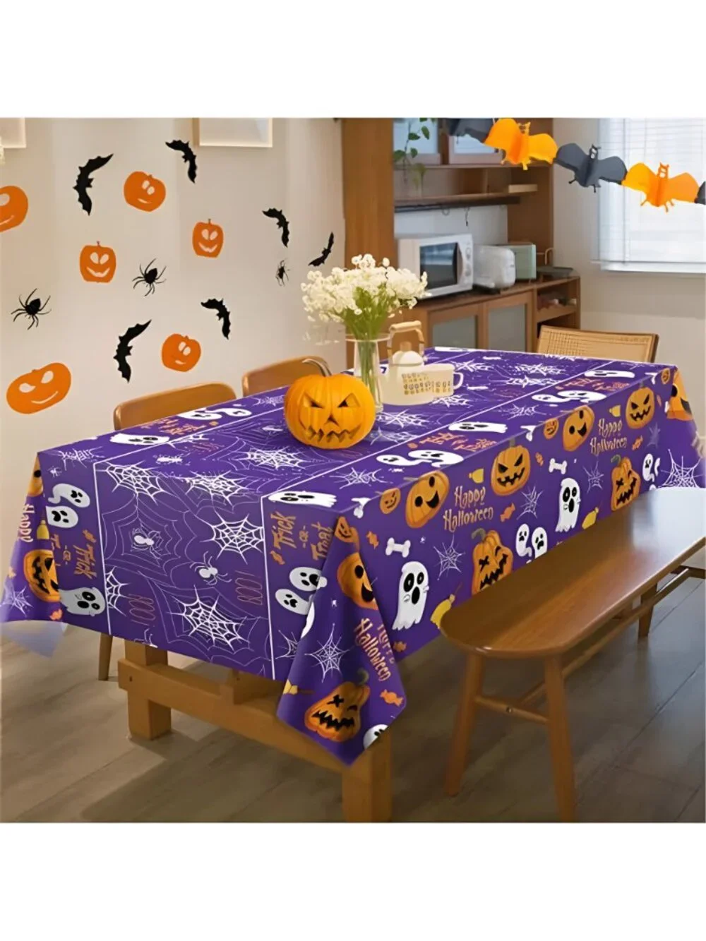 Halloween Decorations - Disposable Plastic Halloween Tablecloth | Halloween